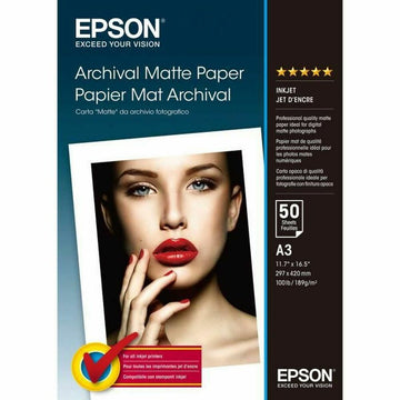 Ματ Φωτογραφικό Χαρτί Epson C13S041344 A3 50 Φύλλα