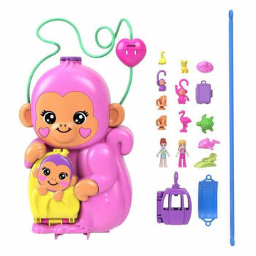 Кукла Бебе с Аксесоари Polly Pocket Mommy Monkey and Baby