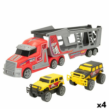 Камион Автомобилен Транспорт Colorbaby 47 x 13 x 8 cm (4 броя) 3 Части От триене