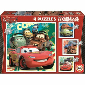 Пъзел Educa Cars (4 броя)