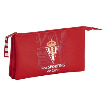 Κασετίνα Real Sporting de Gijón 811972744 Κόκκινο (22 x 12 x 3 cm)