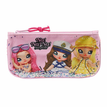 Ученически несесер Na!Na!Na! Surprise Sparkles Розов (23 x 11 x 1 cm)