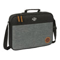 Σχολική Τσάντα BlackFit8 Old school Μαύρο Γκρι 38 x 28 x 6 cm