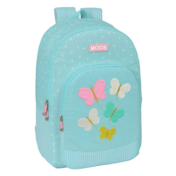 Училищна чанта Moos Butterflies Син 30 x 46 x 14 cm
