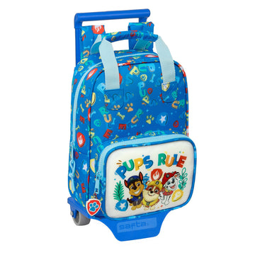 Σχολική Τσάντα με Ρόδες The Paw Patrol Pups rule Μπλε 20 x 28 x 8 cm
