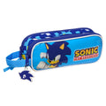 Двоен Моливник Sonic Speed Син 21 x 8 x 6 cm