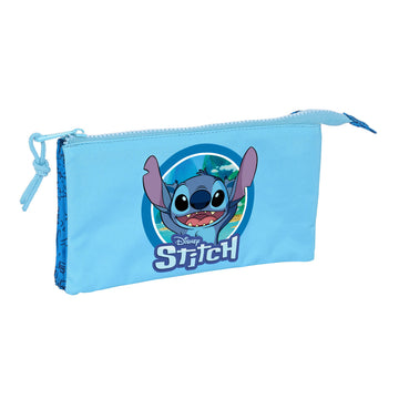 School Case Stitch Blue 22 x 12 x 3 cm