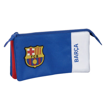 Διπλή Κασετίνα F.C. Barcelona Μπλε Μπορντό 22 x 12 x 3 cm