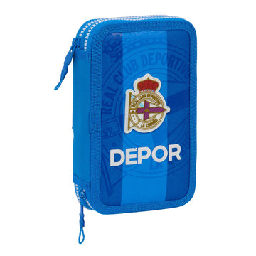 Двоен Несесер R. C. Deportivo de La Coruña Син 12.5 x 19.5 x 4 cm (28 Части)