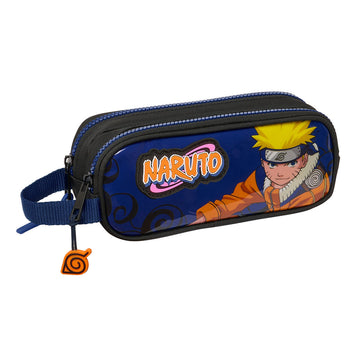 Двоен Моливник Naruto Ninja Син Черен 21 x 8 x 6 cm