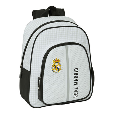 Σχολική Τσάντα Real Madrid C.F. 24/25 Λευκό Γκρι 28 x 34 x 10 cm