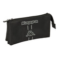 Τριπλή Κασετίνα Kappa Dark Μαύρο 22 x 12 x 3 cm