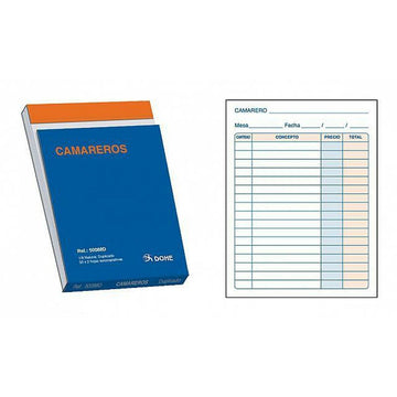Книжка за Сервитьори DOHE 50088D 1/8 10 Части 100 Листи