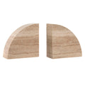 Bokstøtte Home ESPRIT Καφέ Μάρμαρο 24,5 X 5 X 12,3 cm