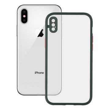 Калъф за мобилен телефон iPhone X/XS KSIX Duo Soft Зелен