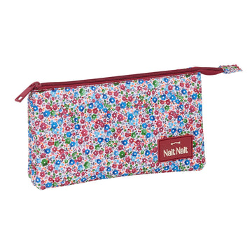 Κασετίνα Nait Nait Flores coimbra burdeos Βουργουνδίας 22 x 12 x 3 cm