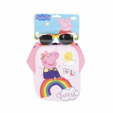 Комплект шапка и слънчеви очила Peppa Pig 2 Части Розов