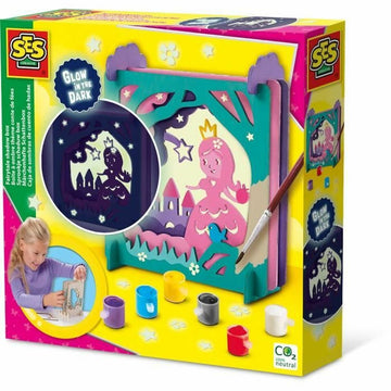 Комплект за Рисуване SES Creative glows in the dark