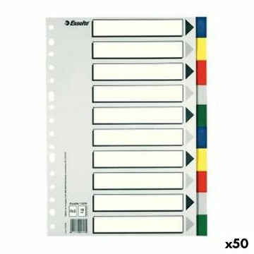 Разделители Esselte Многоцветен 10 Листи Din A4 (50 броя)