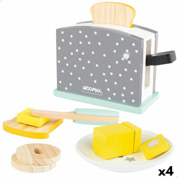 играчка Тостер Woomax 8 Части 19,5 x 12,5 x 8 cm (4 броя)